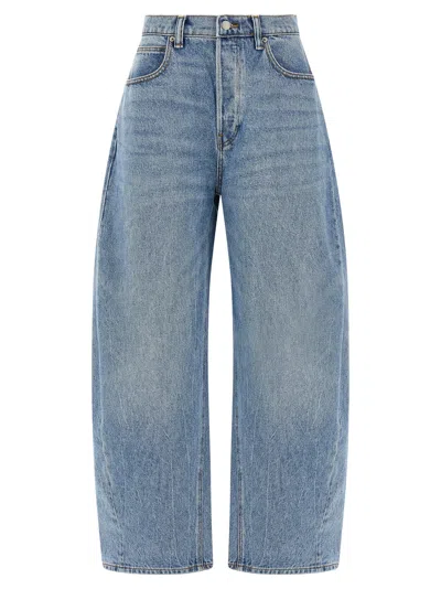Alexander Wang Oversized Rounded Jeans In Blue