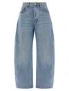 Alexander Wang Oversized Rounded Jeans In Blue