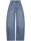 Alexander Wang Oversized Rounded Low Rise Jean In Blue