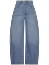 Alexander Wang Oversized Rounded Low Rise Jean In Blue