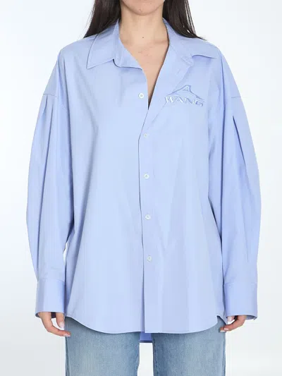 Alexander Wang Oversized Shirt In Blue