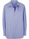 Alexander Wang Oversized Shirt W/ Graphic Embroidery Clothing In Blue