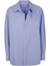 Alexander Wang Oversized Shirt W/ Graphic Embroidery Clothing In Blue