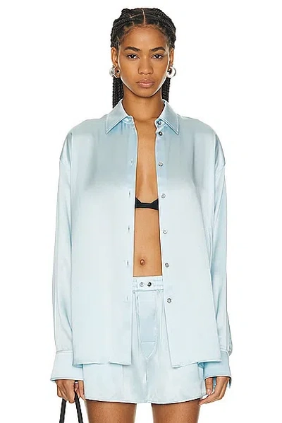 ALEXANDER WANG OVERSIZED TOP W/ TULLE CUT OUT BACK PANEL