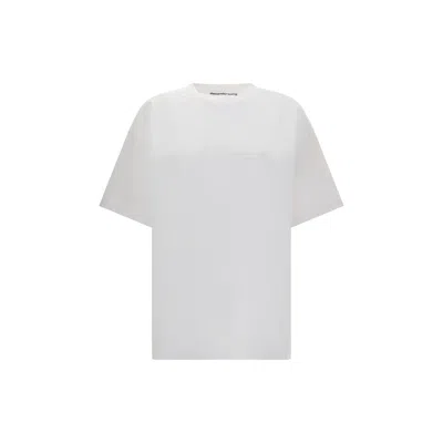 Alexander Wang Crew Neck Short Sleeves Top In White
