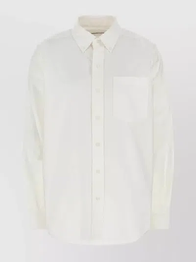 Alexander Wang Oxford Shirt Oversize Long Sleeves In White