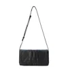 Alexander Wang Pack Flap Crossbody Bag Leather Medium In Black