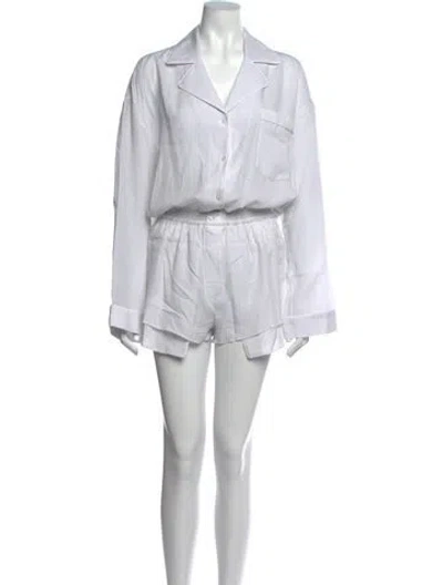 Pre-owned Alexander Wang Pajama Striped Romper In Blue