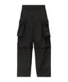 Alexander Wang Panelled Wide-leg Cargo Trousers In Black