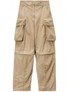 Alexander Wang Panelled Wide-leg Cargo Trousers In Neutrals