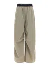 Alexander Wang Wide Leg Pants Featuring Elastic Waistband In Green