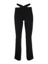 Alexander Wang Elastic Leggings With Logo And Details In Black