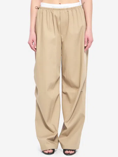 Alexander Wang Midrise Sweatpants In Brown