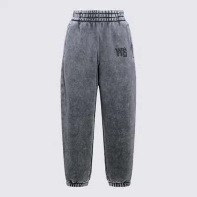 Alexander Wang Logo-embroidered Track Pants In Gray