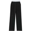 Alexander Wang High Waisted Pleated Pant With Logo Elastic Clothing