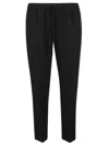 Alexander Wang Drawstring Straight-leg Trousers In Black Viscose