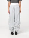 Alexander Wang Track Pant With Pre-styled Logo Underwear Waistband In Grey