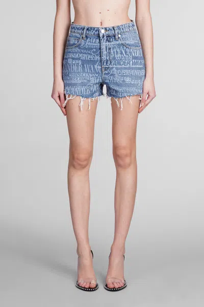 Alexander Wang Shorts In Blue Cotton