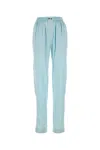 Alexander Wang Logo Cutout Boxer-style Pant In Silk In Blue
