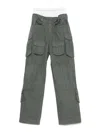 Alexander Wang Olive Green Multi-pocket Casual Pants In Green