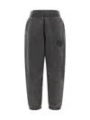 Alexander Wang Logo Print Sweatpants In Grey