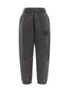 Alexander Wang Logo Print Sweatpants In Grey