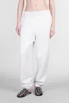 Alexander Wang Puff Logo Sweatpant In Structured Terry In Grey