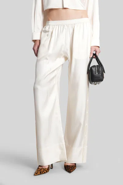 Alexander Wang Pants In Beige Silk In Neutral