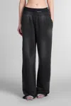 Alexander Wang Logo-tape Detail Track Pants In Black