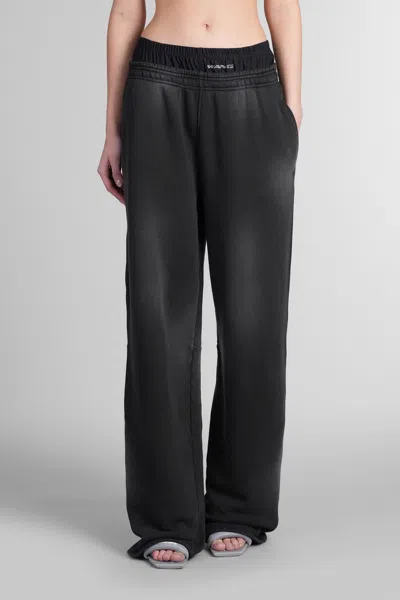 Alexander Wang Logo-tape Detail Track Pants In Black