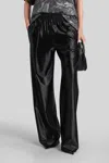 Alexander Wang Mid-rise Trackpant In Satin Faille Jersey. In Black