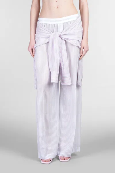 Alexander Wang Pants In Multicolor Silk