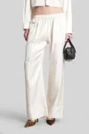 Alexander Wang Pants In Beige Silk In Neutral
