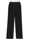 Alexander Wang High Waisted Pleated Pant With Logo Elastic Clothing