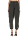 Alexander Wang Logo Print Sweatpants In Black