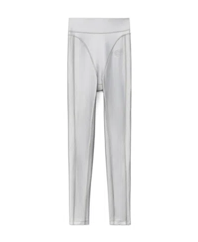 Alexander Wang Panty Line Metallic Panelled Leggings In White