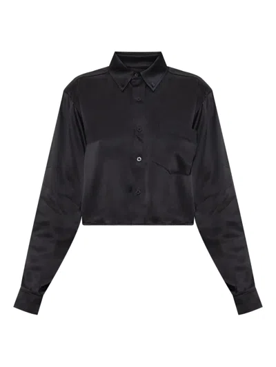 Alexander Wang Patch-pocket Shirt In Black