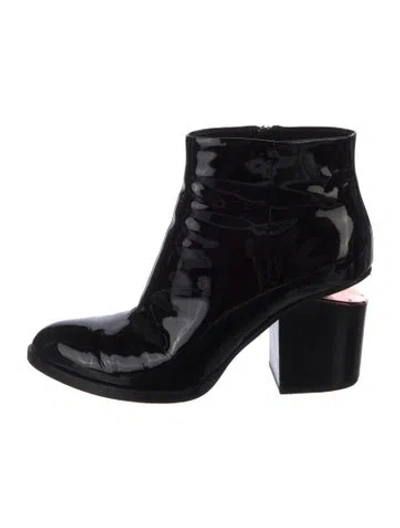 Pre-owned Alexander Wang Patent Leather Boots In Black
