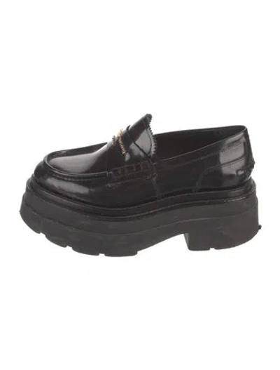 Pre-owned Alexander Wang Patent Leather Loafers In Black