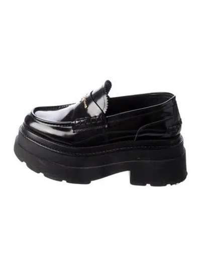 Pre-owned Alexander Wang Patent Leather Loafers In Black
