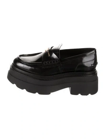 Pre-owned Alexander Wang Patent Leather Loafers In Black