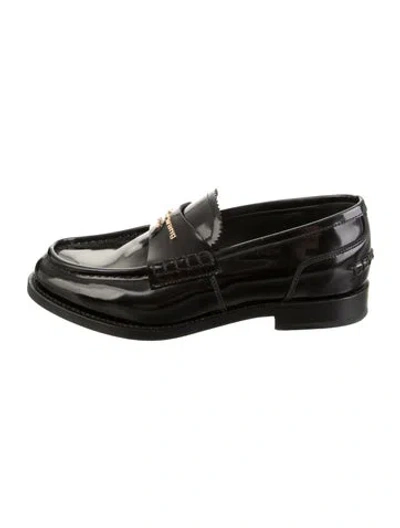 Pre-owned Alexander Wang Patent Leather Loafers In Black
