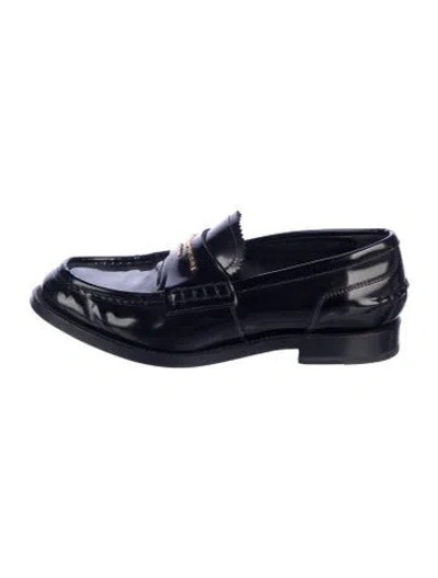 Pre-owned Alexander Wang Patent Leather Loafers In Black