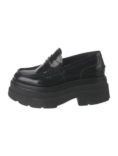 Pre-owned Alexander Wang Patent Leather Loafers In Black