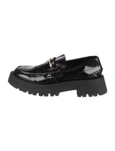 Pre-owned Alexander Wang Patent Leather Loafers In Black