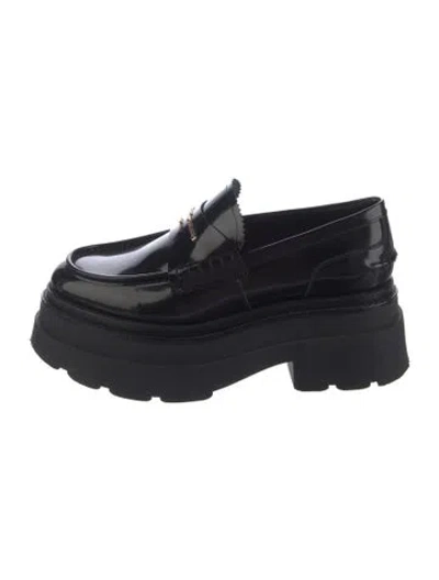 Pre-owned Alexander Wang Patent Leather Loafers In Black