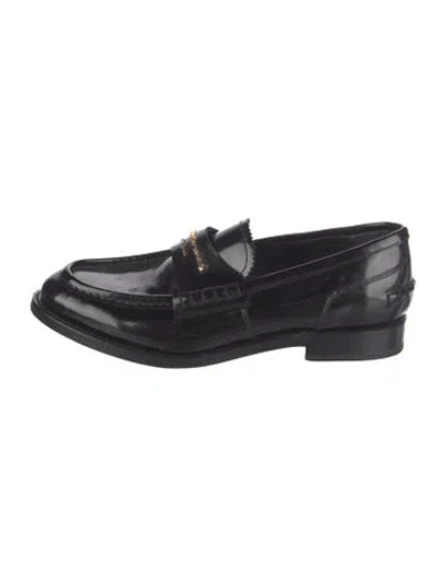 Pre-owned Alexander Wang Patent Leather Loafers In Black
