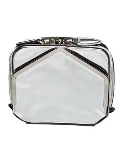 Pre-owned Alexander Wang Patent Leather Minaudière In Blue