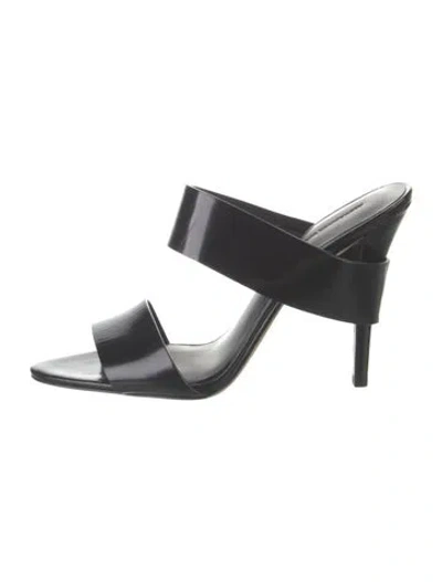 Pre-owned Alexander Wang Patent Leather Mules In Black
