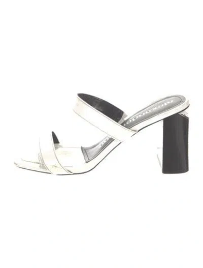 Pre-owned Alexander Wang Patent Leather Slides In Multi